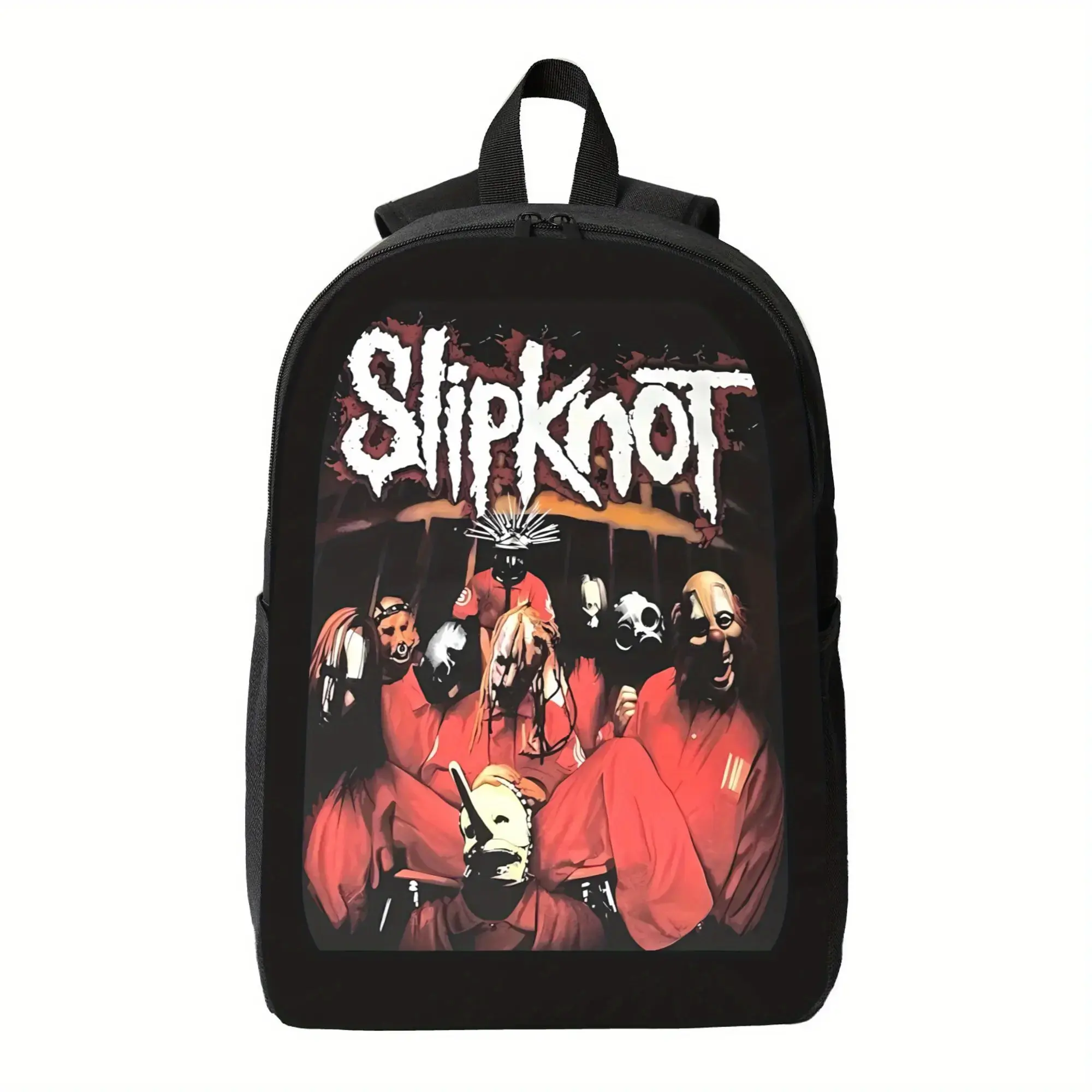 Slipknot Band Graphic Backpack - High-Performance High Quality Polyester, Lightweight Durable Design with Adjustable Padded Shoulder Straps & Multiple Compartments for Travel, Work, School - Machine Washable Casual Backpack