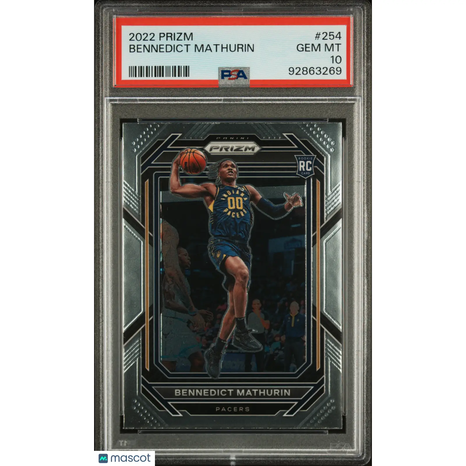 Bennedict Mathurin PSA 2022 Panini Prizm #254 10