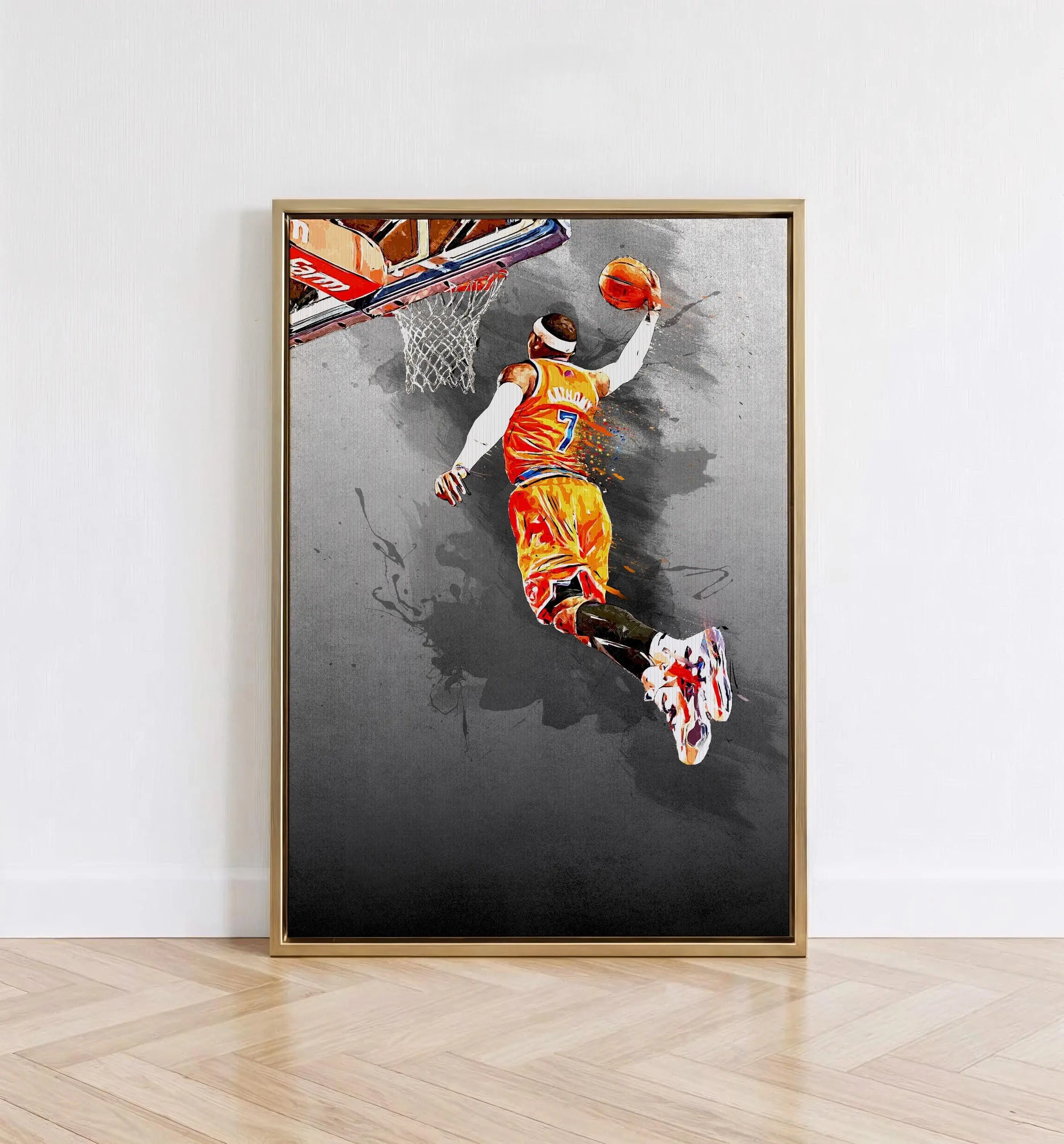 [SALE UP TO 40%] [Unframed] Carmelo Anthony Poster, New York Knicks Poster, NBA Fan Wall Art, Nba Legend Decor, Retro Basketball Print, Sports Man Cave Gift