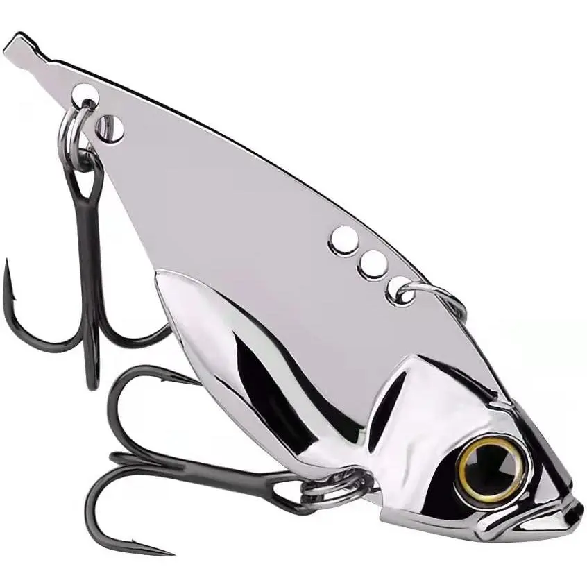 5-Pack Metal Blade Baits, Hard VIB Fishing Lures with Vibrant Colors & 3D Eyes, Life-Like Swimming Action for Saltwater & Freshwater Bass, Trout, Walleye, Rapid Dive, Create More Fun