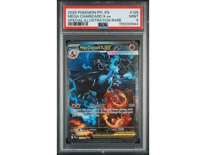 2025 Pokemon Mega Evolution Phantasmal Flames Special Illustration Rare Mega Charizard X Ex #125 PSA 9