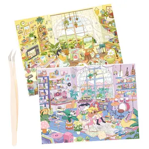 Dream Studio Series – 3D Scene Sticker Kit,DIY Creative Diorama for Journaling & Scrapbooking,Aesthetic Gift for Artists & Music Lovers,PET Sticker Set