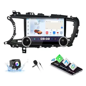 Dual Knobs Radio for 【Kia Optima K5 2013-2015】 10" Touch Screen Bluetooth Radio with Wireless CarPlay/Android Auto, WiFi, Bluetooth 5.4, EQ, GPS Navigation, 1280 * 720, Backup Camera