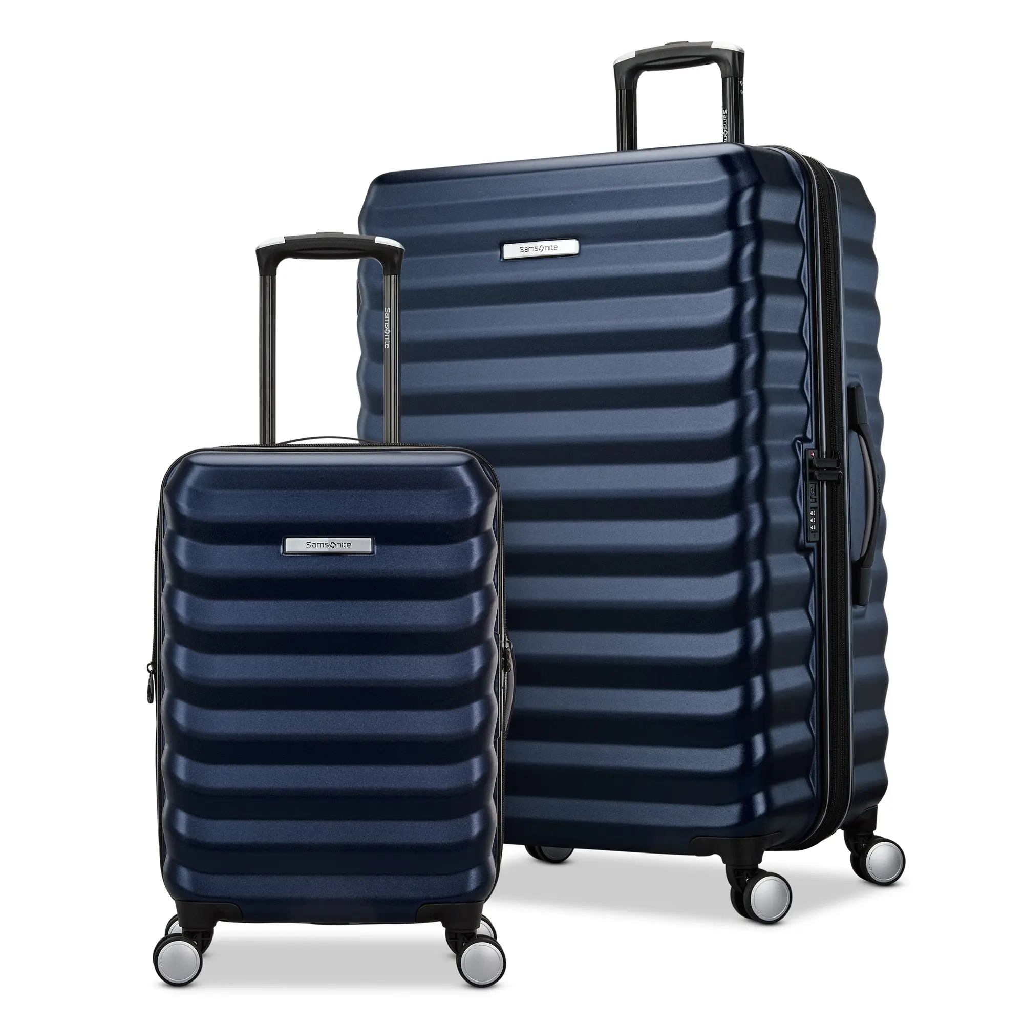 Samsonite Hard-Sided 20 & 28 Inch 2-Piece Lightweight Checked Large Expandable Element Suitcase Set