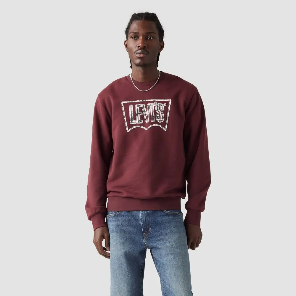 Levi's Men's Casual Fit Logo Pullover Sweatshirt, Clothes, Polyester