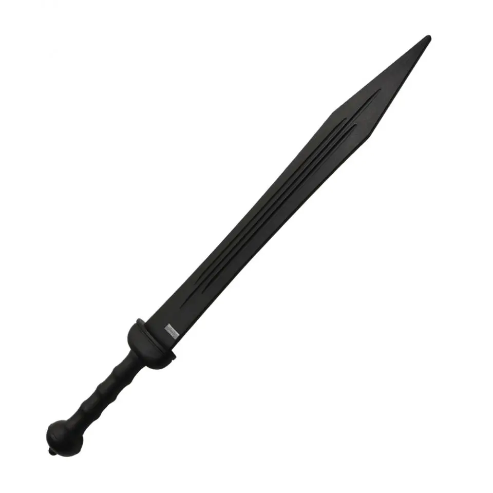BladesUSA Gladius Trainer Sword - Black Polypropylene Foam Blade, Durable Handle, 31.7-in Gladius Shape, Safe for Martial Arts Training, Cosplay MU-3013PP