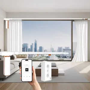 RT Smart Curtain Motor Set Alexa Compatible | 6 m /240 inches Adjustable Track, WiFi+APP+Voice Control, USB Recharge – Home Hack!