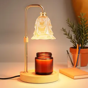 Candle Warmer Lamp with Timer and Dimmer, Electric Wax Warmers for Scented Candles with 5 Brightness Settings, Anti-Glare Lamp with Adjustable Height, Home Decor, Gift for Christmas, Birthday
