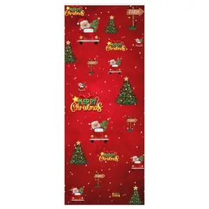 Farm Truck Santa Wrapping Paper In the Western country, cowboy ranch rodeo genre.