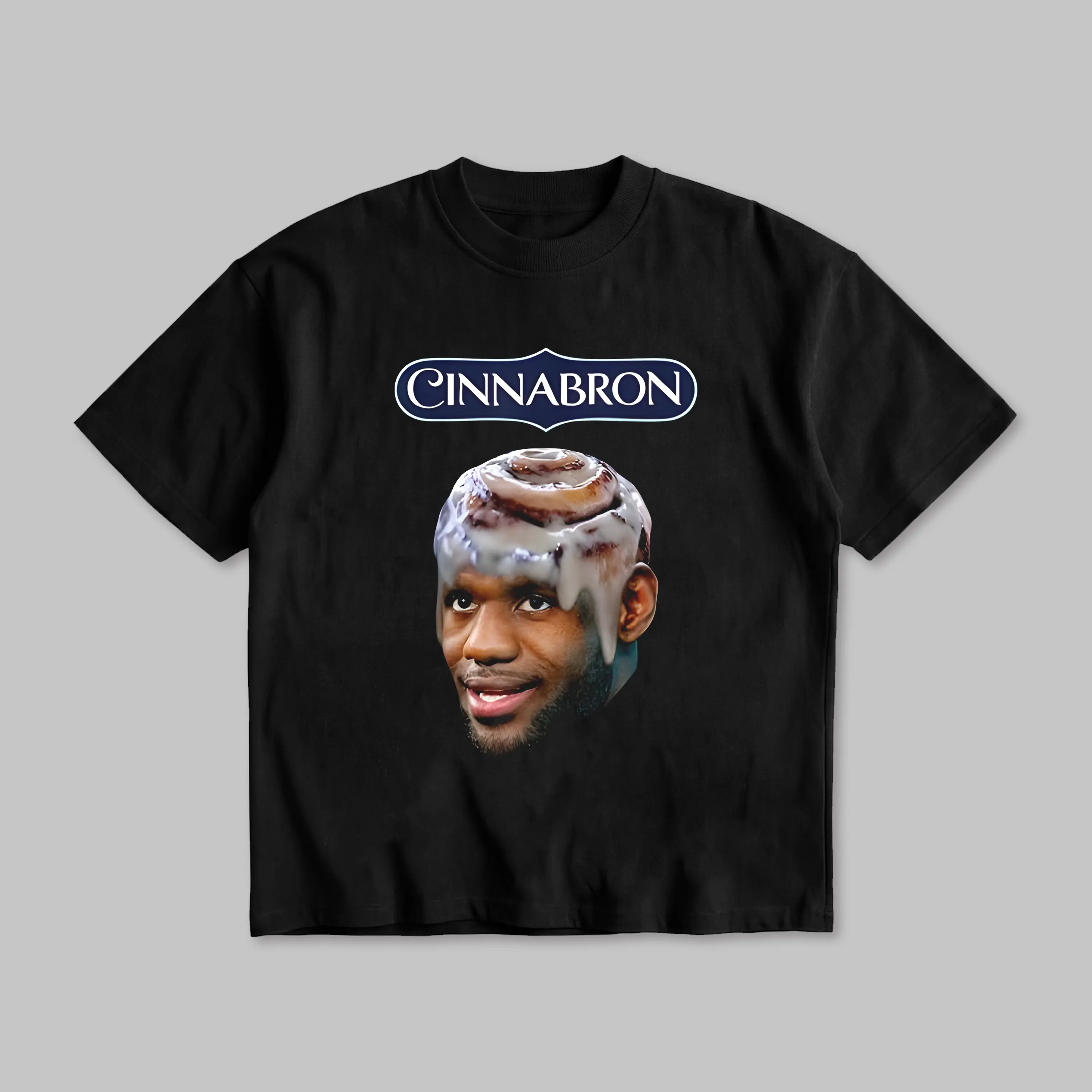 Cinnabron James Funny Graphic Tee, Basketball Meme Graphic T-Shirt, Y2K  Streetwear T-Shirt, Basketball Legend Fan Gift, Mens Unisex Cotton Short-Sleeve Round Neck T-Shirt Basketball Legend Graphic Tee, Basketball Fans, Basketball Fan Gift, Made in USA