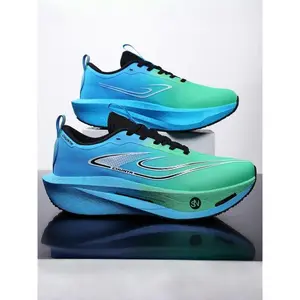 Unisex Gradient Running Shoes, Lightweight Shoe Face, Push-Style Shock Absorption Design, Comfortable Sports Footwear for Men and Women