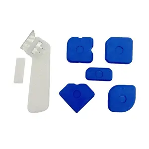 6-Piece Multi-Function Silicone Scraper Kit, Grouting Tools with Stainless Steel Spatula, Ideal Edge Finishing and Joint Sealing Solution, for Home Interior