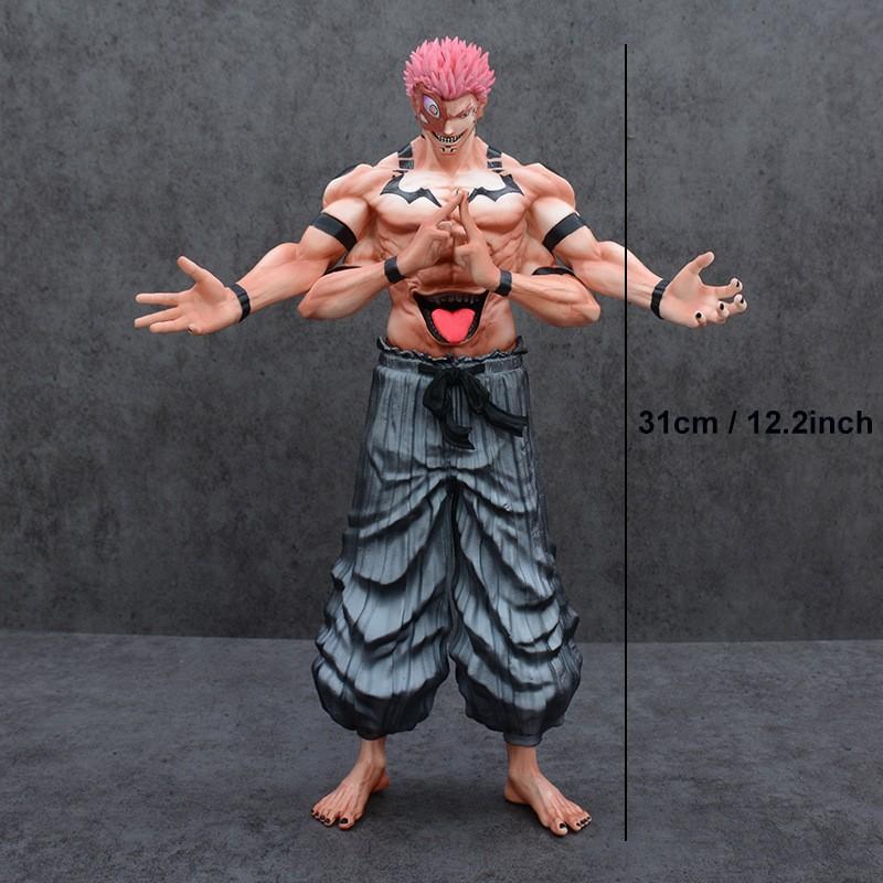 Jujutsu Kaisen Curse King Ryomen Sukuna Figure Model, Figurine, Desktop Statue Decoration Ornament, Boxed Collectible Trendy Doll, Cool Anime Toy, 12.2 Inches, Ideal for Birthday Gifts and Holiday Presents