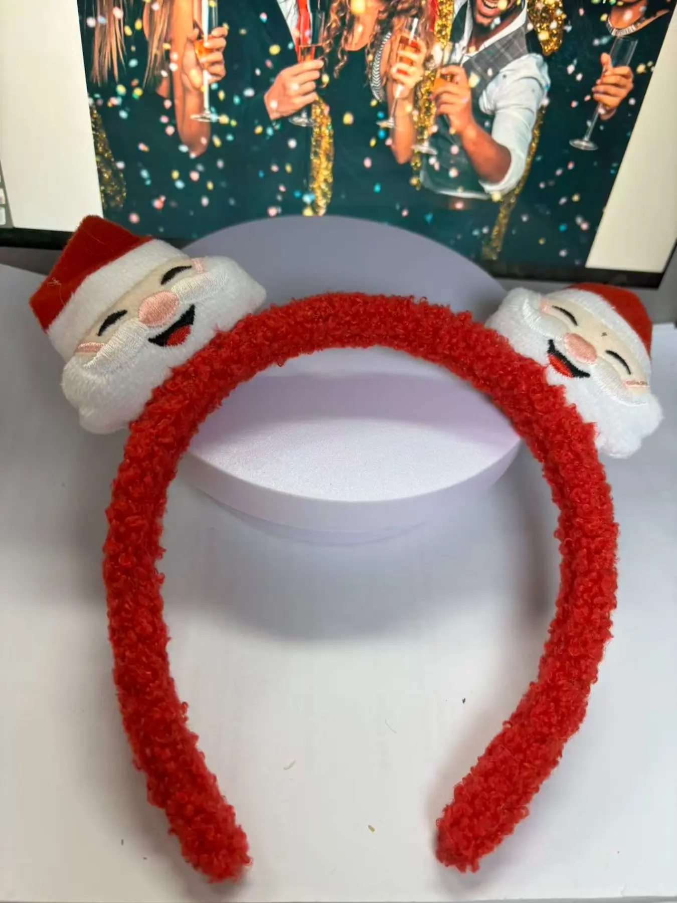 1Count cute plush reindeer Headband Santa Claus Hair Band Bear headband, Lovely adorable cosplay accessories, perfect for party role-playing, birthday gifts, Halloween and Christmas decorations