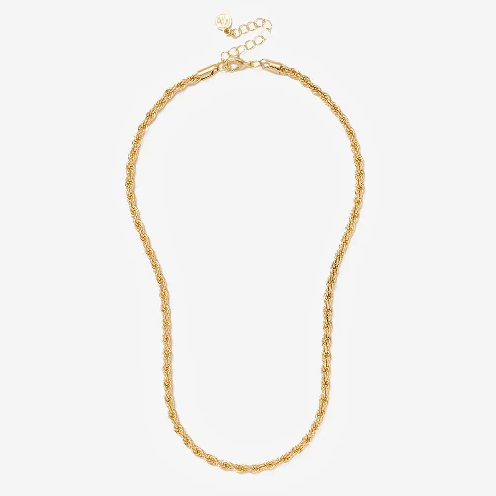 Twisted Rope Necklace | Gold