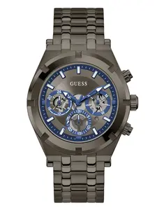 GUESS Male Dark Silver-Tone Multifunction Watch
