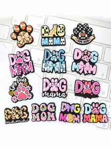 13pcs, soft plastic, pet mama shoe charms, dog paw print shoe accessories, animal dog paw prints shoe accessories decoration, suitable for sandal garden shoes, diy accessories party gift