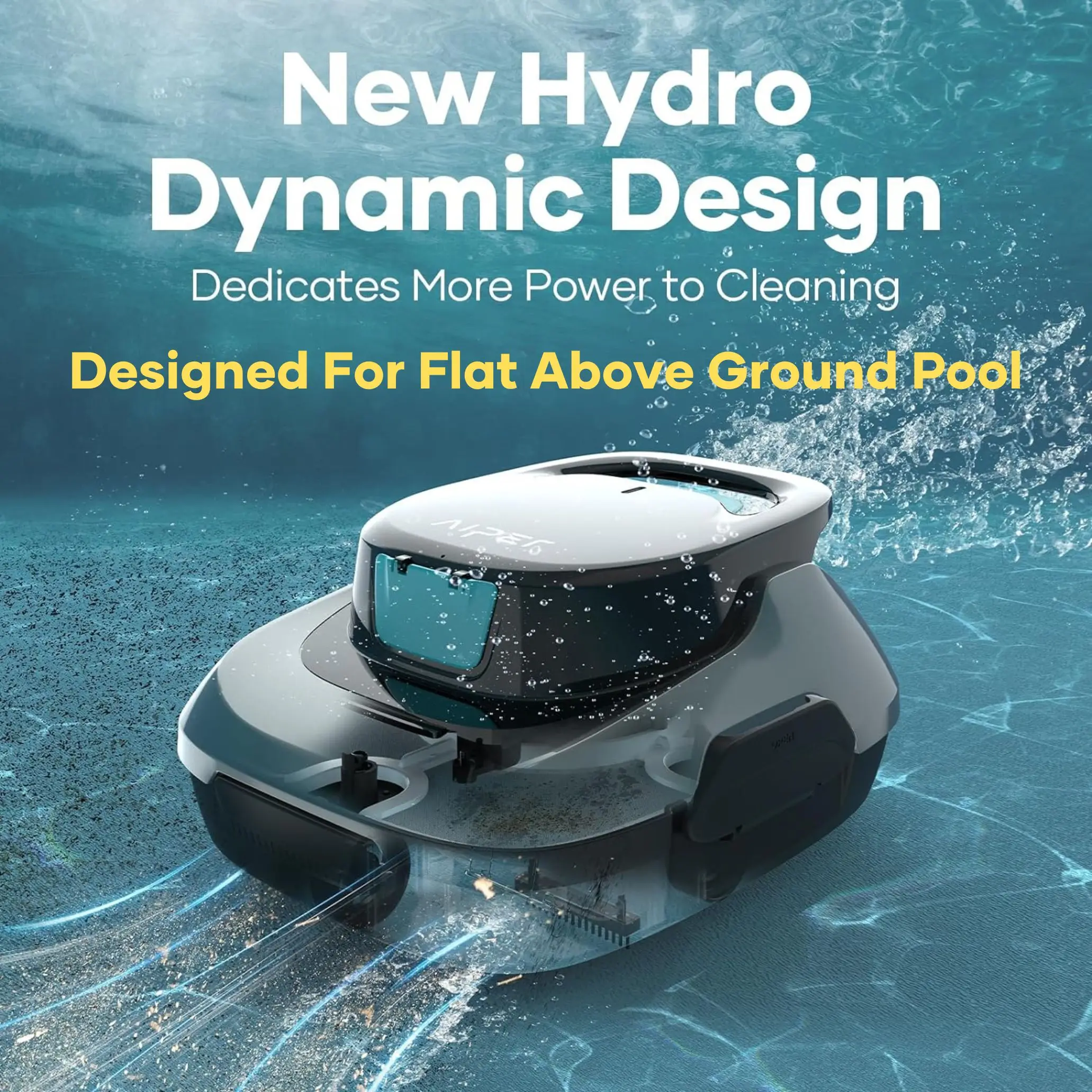 AIPER Cordless Robotic Pool Cleaner, Pool Vacuum with Dual-Drive Motors, Self-Parking Technology, Lightweight Water Powerful Performance Modern #smart