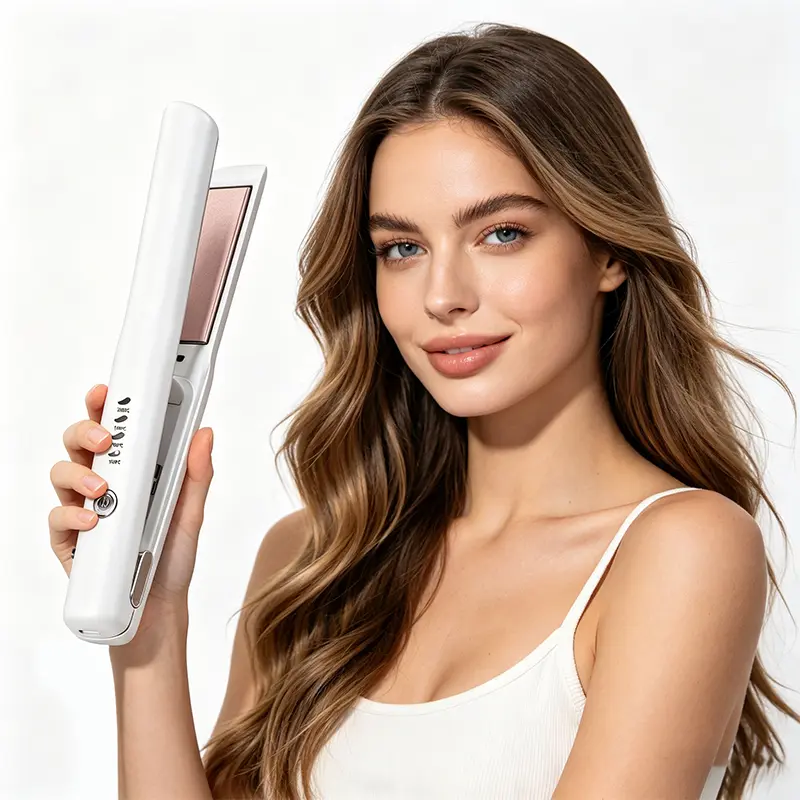 1 Count Mini 2-in-1 Flat Iron, Professional Anti-Scald Hair Straightener for All Genders, Portable Salon Styling Tool Creates Sleek Straight Hair, Soft Curls and Neat Bangs, Perfect for Home & Travel Use