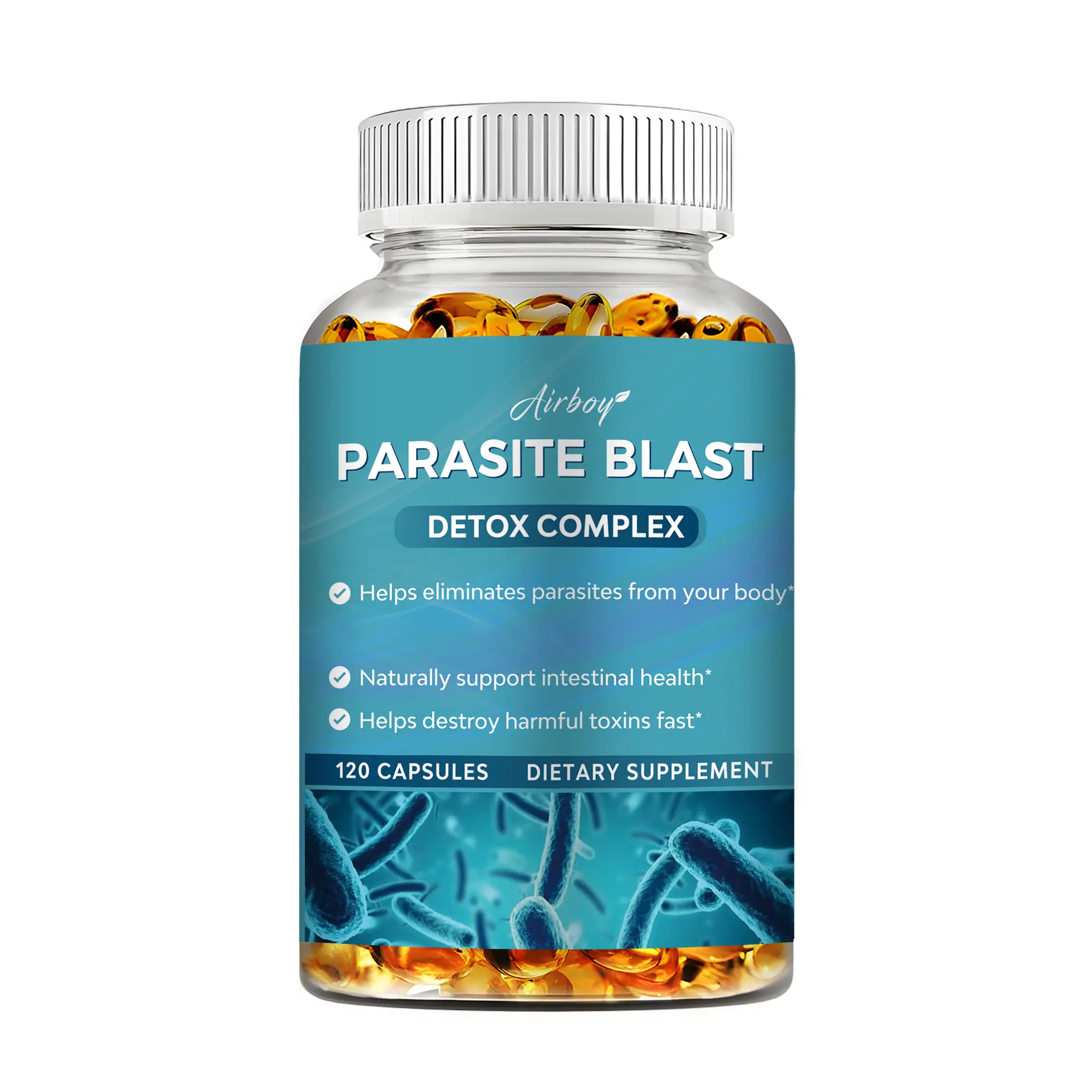 Airboy Healthcare Dietary Supplement for Adults - 120 Softgels with Natural Ingredients, Botanical Extracts (Cranberry, Garlic, Black Walnut Shell Powder) for Parasite Defense, Gut Support, Gut Healthy