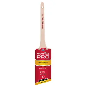 Wooster 2.5 Inch Professional Angled Paint Brush - Nylon Polyester Blend for Precise Edging Trim & Corner Painting Precision Trimming