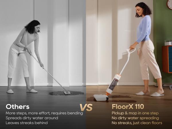 Dreame FloorX 110 Cordless Floor Washer, One-Touch Self-Cleaning & Hot Air Drying  Pickup & Mop, All in One  Fresh Water Cleaning,back to school,back to school haul
