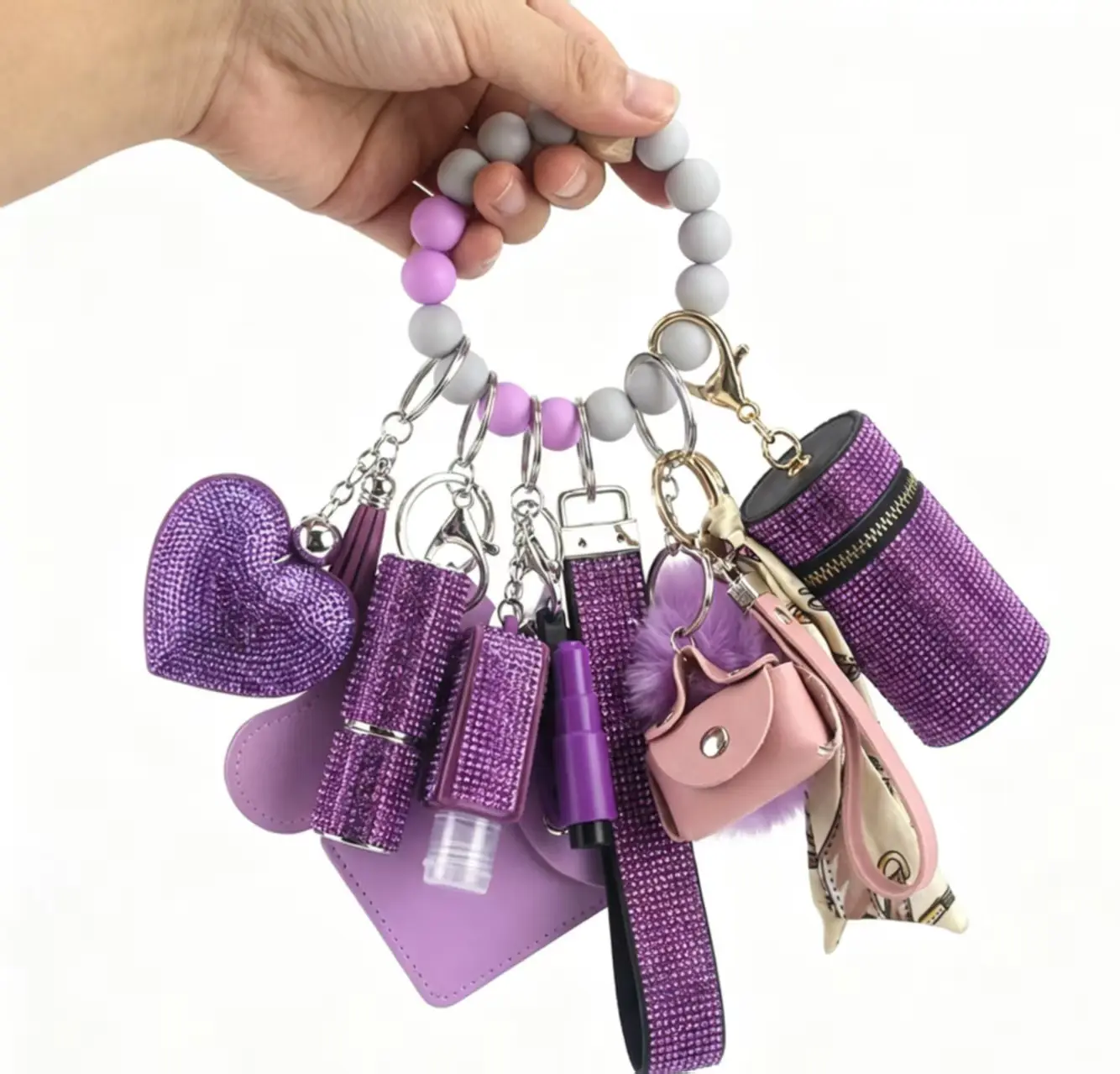 15-Piece Cute Keychain Set for Women, Original Design Alloy Key Accessories, Multi-Color Mini Gifts & Girly Things
