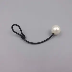 2-PC Cultured Pearl on Leather Clasp. Pearl Clasp.  Leather Loop Clasp. Pearl Leather Clasp.  Clasp for Necklace. Clasp for Bracelet.