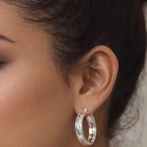 925 Sterling Silver Luxury Hoops 25mm diameter