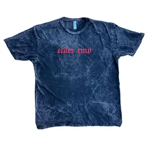 T-shirt Elder Emo Vintage Tee Cotton Unisex True To Size Mineral Washed Alt Fashion