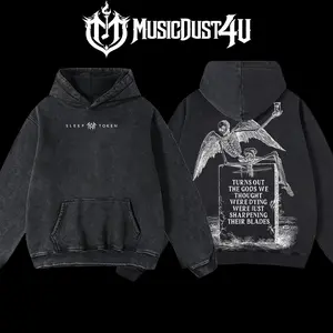 MusicDust4U Retro Vintage Limited Edition Sleep Token "Sharpening Their Blades" x "The Gods" Classic Cotton Hoodie Unisex 100% Premium Cotton Menswear