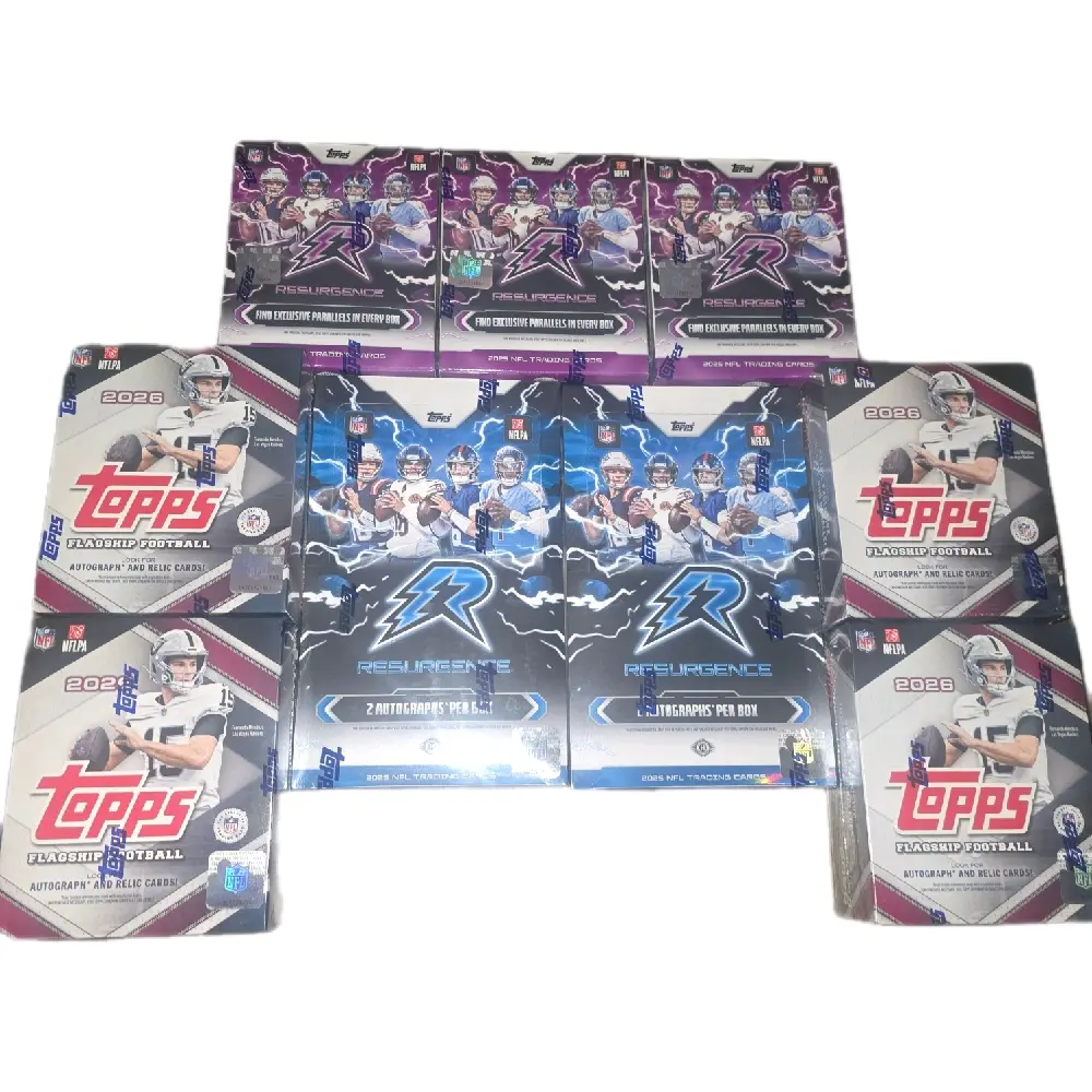 PYT NFL Break Including 2 2025 Topps Resurgence Hobby, 3 2025 Topps Resurgence Mega, and 4 2026 Topps NFL Flagship megas!!