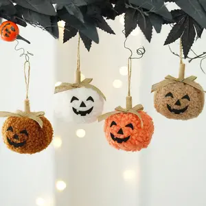 【Hot Selling】Halloween Pumpkin Ghost Face Decorations, Cute Creative Halloween Party Props, Seasonal Thanksgiving Autumn Home Decor Accessories