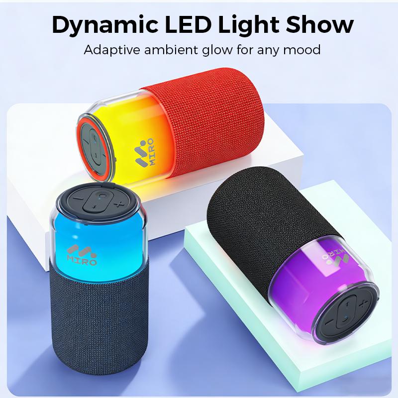 [P1 BUY 1 Get 1 ] Party Miro Soda Can Speaker – LED, TWS, 10Hr Playtime, Compact & Portable, Ideal for Parties, Travel, Outdoor Fun & Daily Use, Reliable Sound, Perfect Gift for Music Lovers & Holidays, Complimentary Shipping