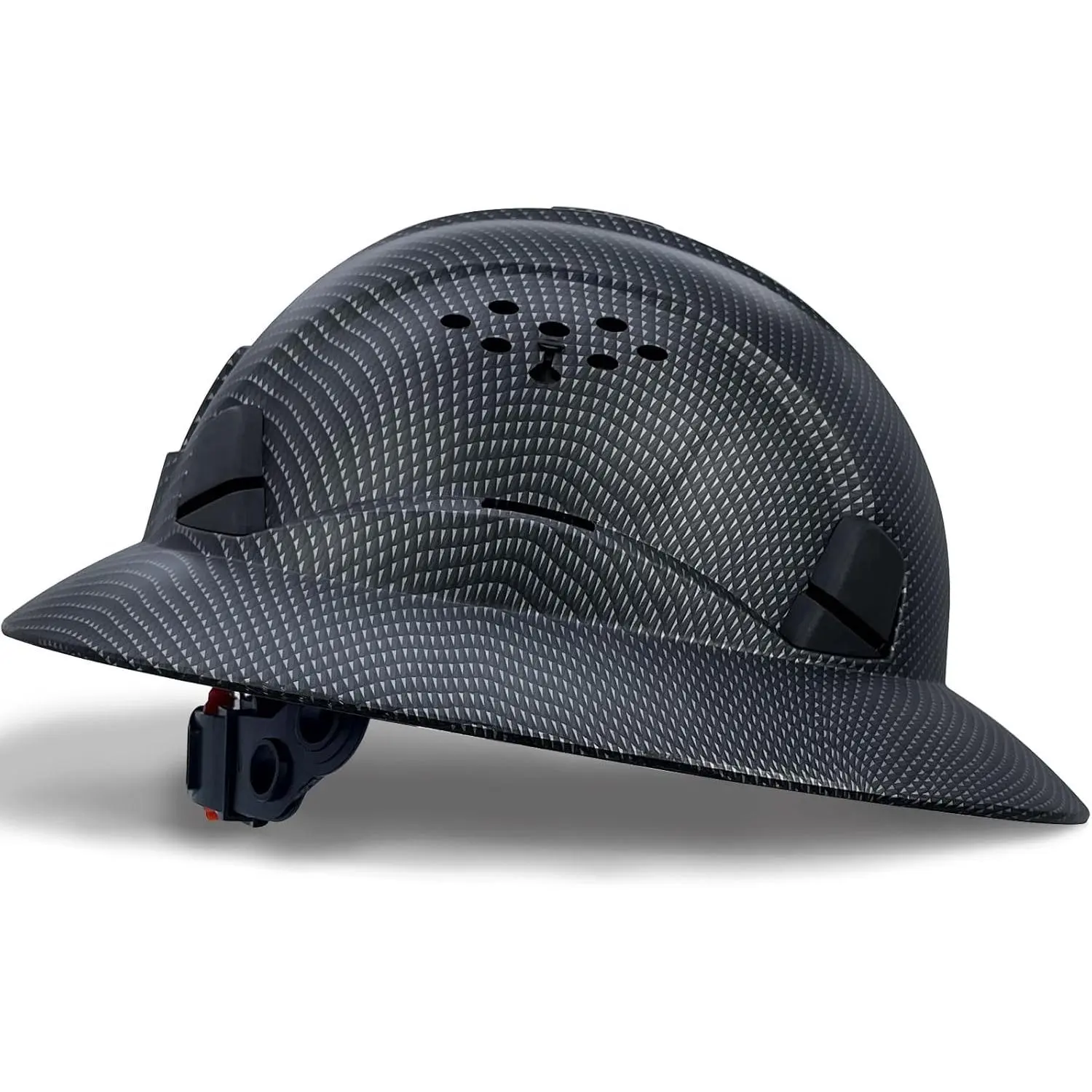 Full Brim Vented Hard Hat for Adults, Lightweight Protective Cap with Adjustable 6-Point Suspension, Face Shield Ready & Detachable Sunshade
