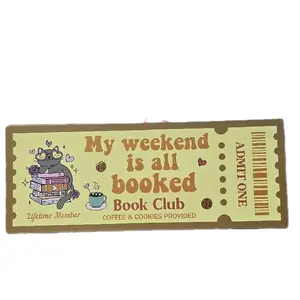 My Weekend is all booked bookmark - Durable Cardstock with Unique Designs for Book Lovers Gifts or Self-Care Nights