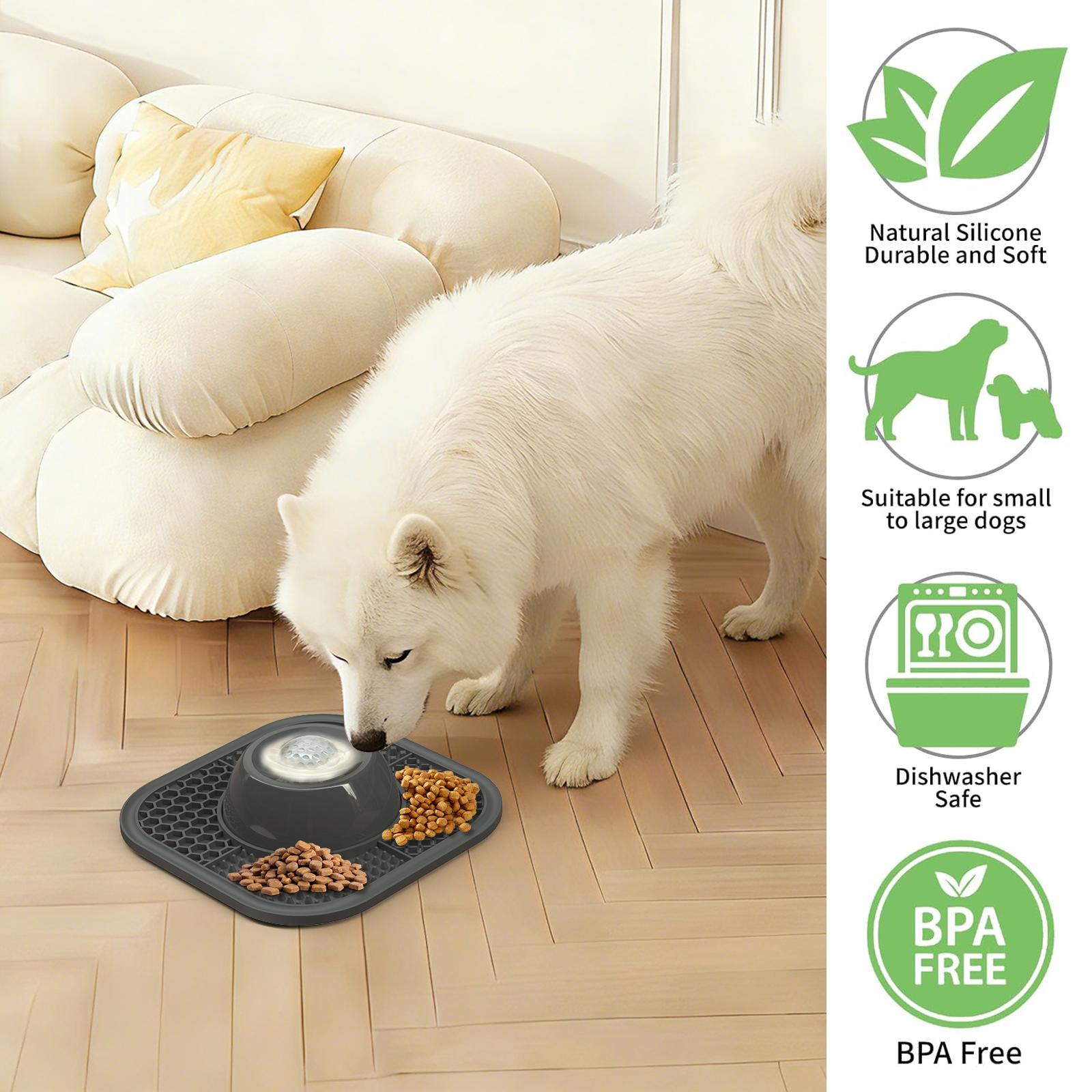 Dog Slow Feeder Bowls for Liquid Treat with Built-in Rolling Ball, No Spill Bone Broth Dog Licking Bowl, Multi-Purpose Yogurt Feeder Bowl for All Breeds Dietary Supplement/Post-op Nutrition Feeding, Gift for Dog