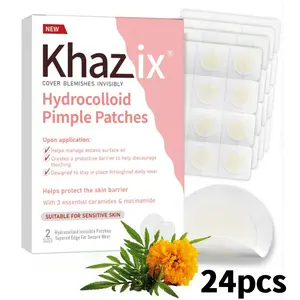 KHAZX 12/24pcs Microneedle Gentle Care Patches, Acne Treatment Patches, Single Item, Non-Flammable, Made in China