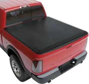 【Christmas Gift】Dodge Ram 2002-2023 Soft Roll-up Truck Bed Tonneau Cover Compatible with 6.4 Ft 76.8 in Soft Cover for 2002-2023 Models Father's Day Gifts