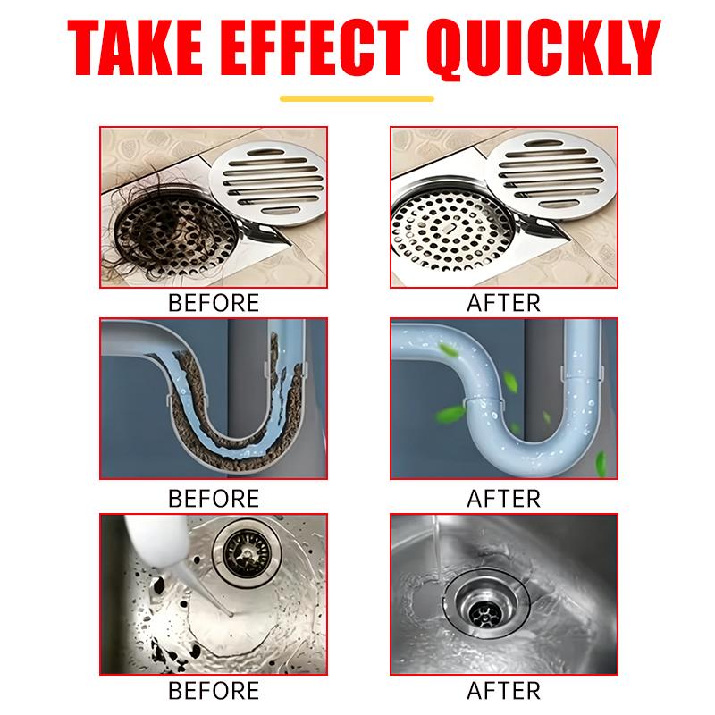 Missicey Drain Cleaner Powder for Smelly Drains, Hair Clogs & Kitchen Sink Buildup