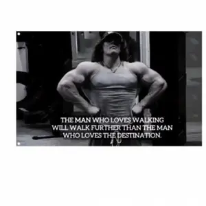 3x5 Ft Sam-Sulek Motivational Gym Flag Workout Lifting Gym Posters Banners Wall Poster Motivational Inspiration Banners Wall Decor Photo Muscle Man