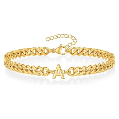 Gold Initial Bracelet Men TikTok Shop1
