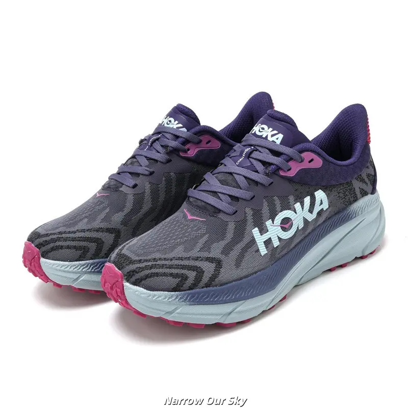 Brand New Original Box Unisex Black Purple Gradient Mesh Running Shoes Ultra Thick Cushion Non Slip Breathable Walking Gym Athletic Sneakers US Sizes 5-12