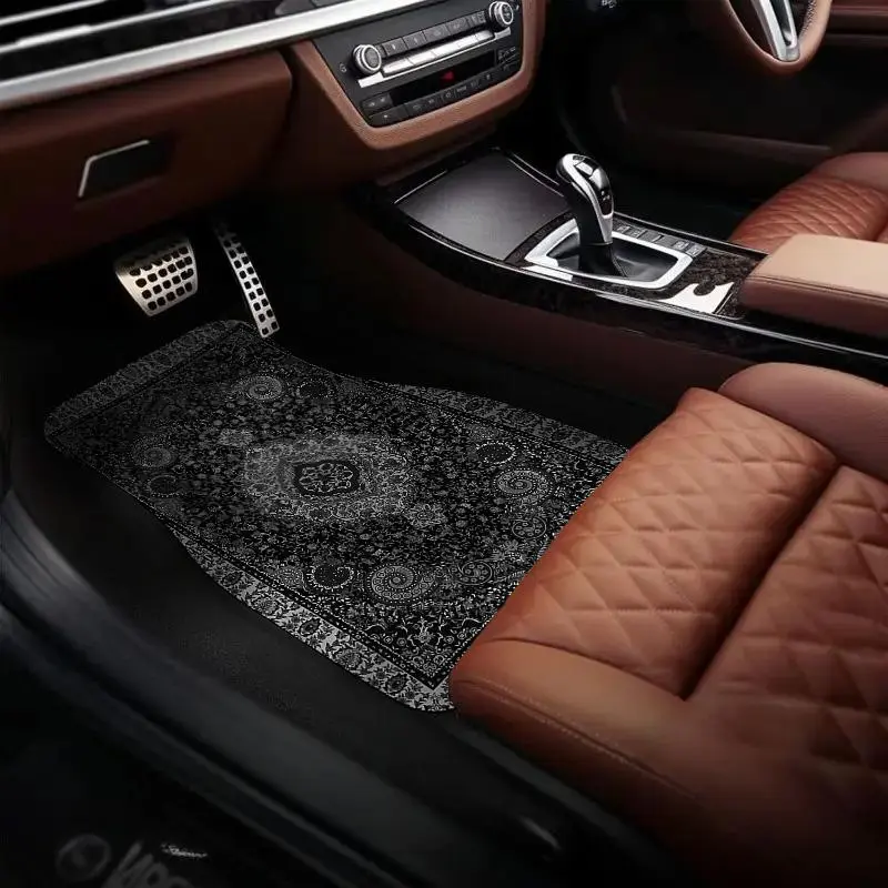Car Floor Mat, Automotive Floor Mats, 4 Counts/set Non-slip Car Front & Rear Floor Mat, Fashionable Car Interior Decoration Accessories