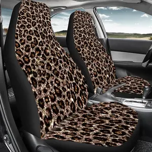 Leopard Print Car Seat Cover, Durable Polyester Car Seat Protector, Universal Car Interior Accessories for Front & Rear Seats, Car Seat Decorative