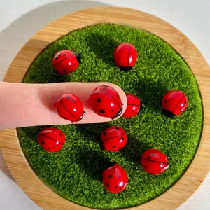 Handmade glass ladybug set Figurine, Blown Glass ladybug , Art Glass Animals