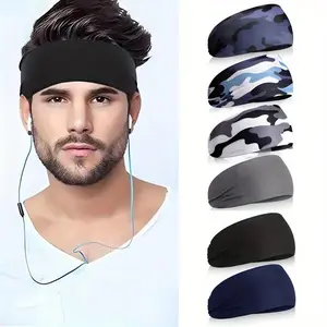 5/6 Pieces Sports Headbands Elastic Non Slip Sweat Bands Wide Hair Bands for Running, Cycling, Basketball, Yoga Beauty & Personal Care
