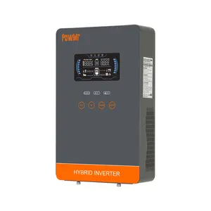 PowMr Solar Hybrid Inverter 4000W 24V to 110V Glass Top LCD Display Built-in 140A MPPT Controller, Max.PV Input 5600W 350V, fit for 24V Lead-Acid/Lithium Battery and BatteryLess Run