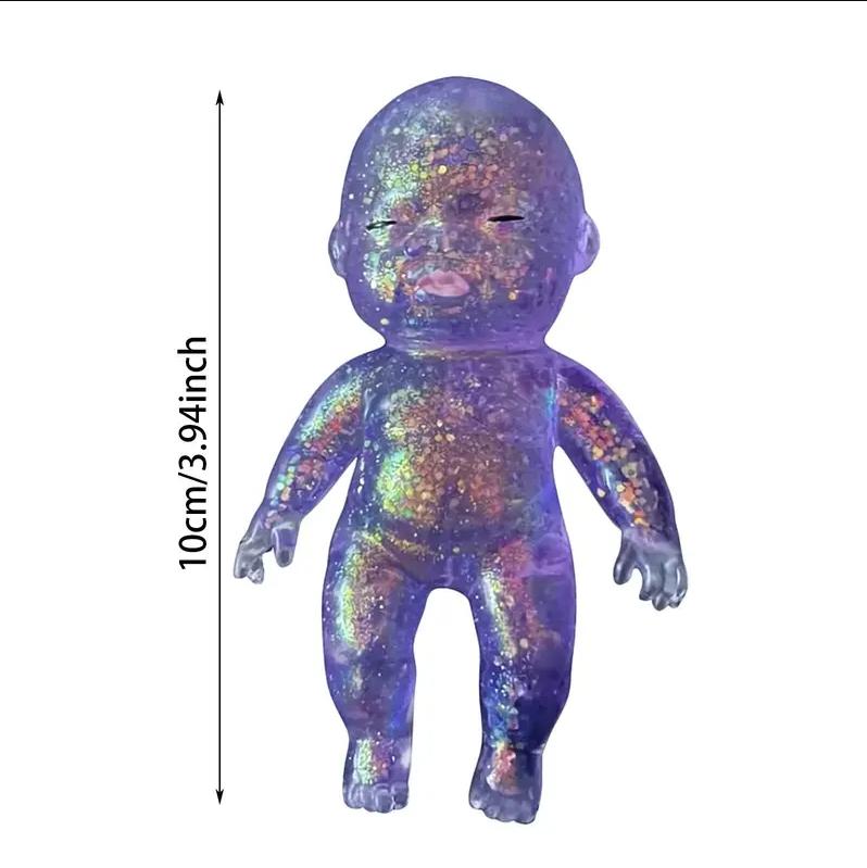 Jumbo Sparkly Squishy Toy – Curiosities Sugar Swaps Baby Squishie – Great for Stretching, Squeezing, Collecting & Trading – Sensory Fidget for Anxiety Relief, Kids & Adults