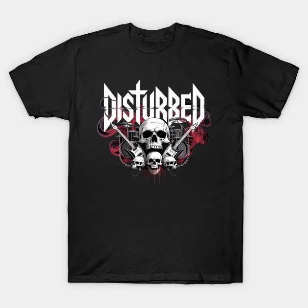 Disturbed Band Graphic T-Shirt, Hard Rock Vintage Tee, Heavy Cotton Apparel